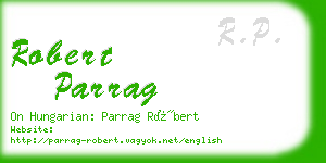 robert parrag business card